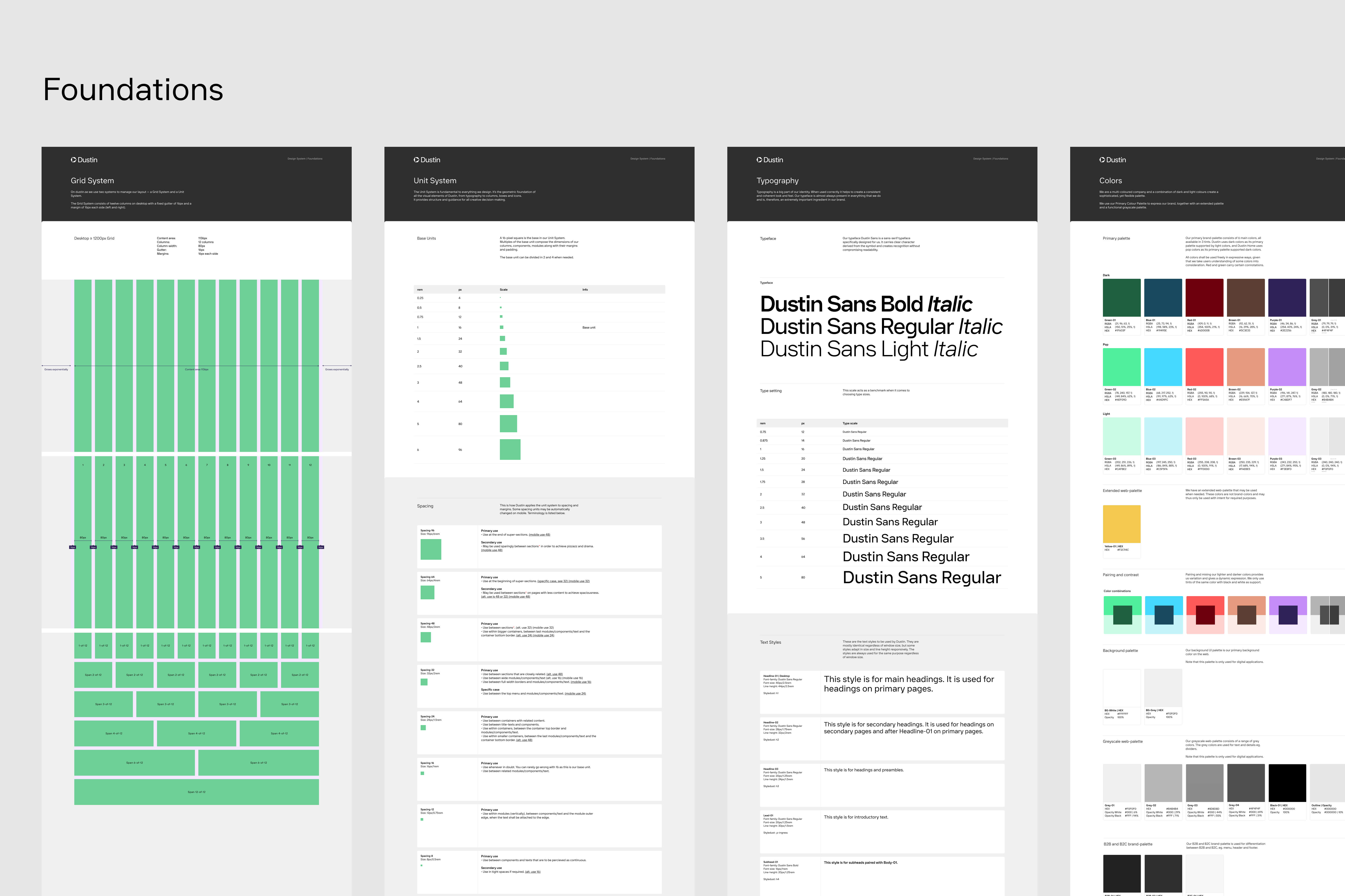 Design system foundations. Defined during rebranding process.